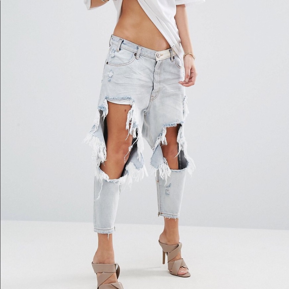 One Teaspoon Kingpins Drop Crotch Boyfriend Jeans